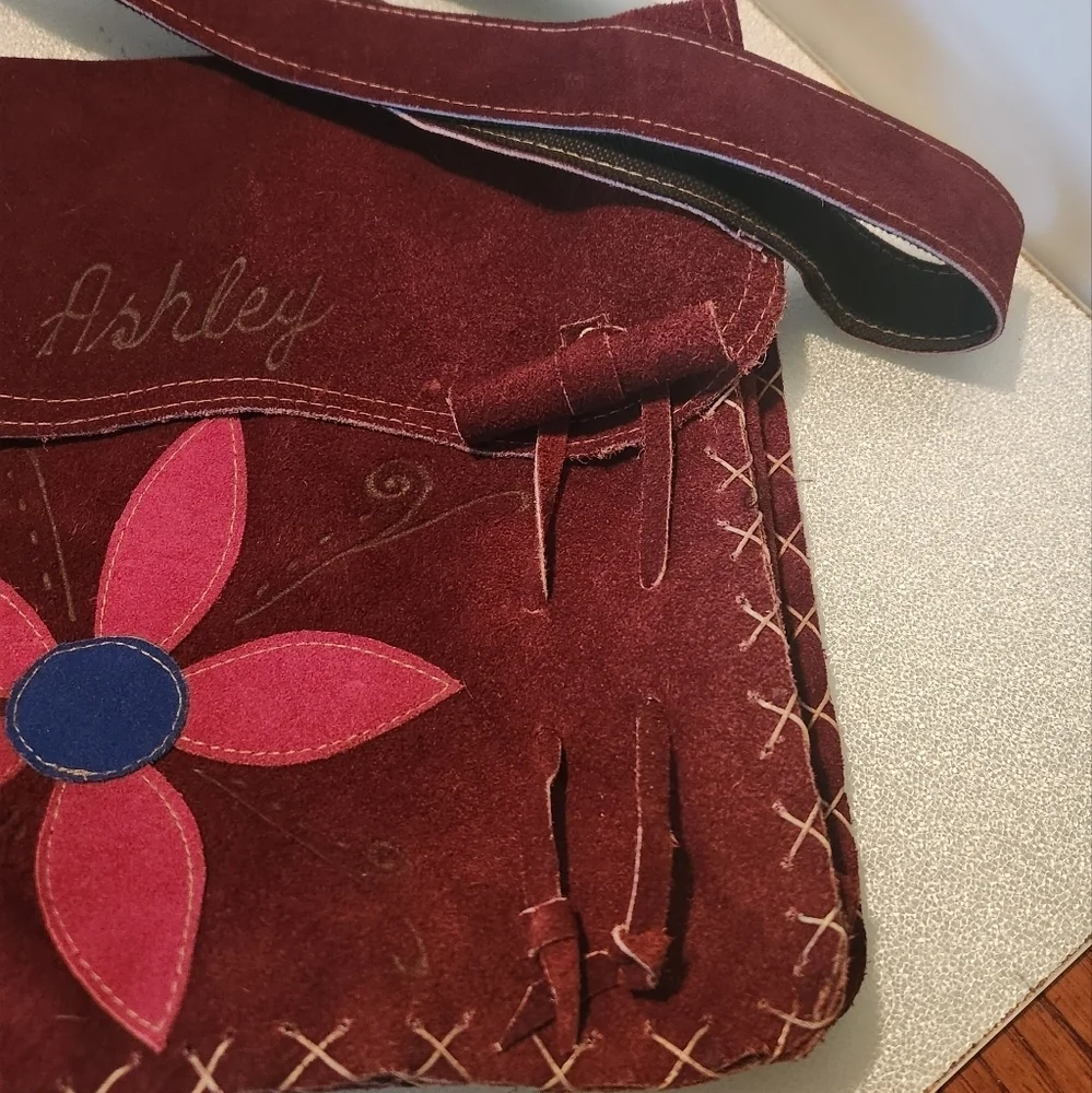 Brown suede personalized 